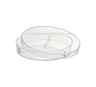 Piastra di Petri in polistirene Ø mm 90 a 3 settori ventilata 3 tacche asettica cf.500 pz. PDIP-093-500