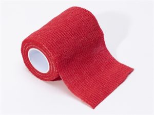 Benda elastica coesiva in TNT dim.mt 4,5x 7,5 cm rossa cf.10 rotoli - 34735