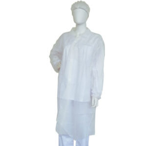 Camice monouso per visitatore bianco taglia unica cf.10 pz. - COAP-002-010