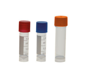 Criotubo con tappo a vite "Basic Line" ml 1,8 Ø mm 11x46 graduato tappo arancione cf.500 pz. - CRTP-N18-500