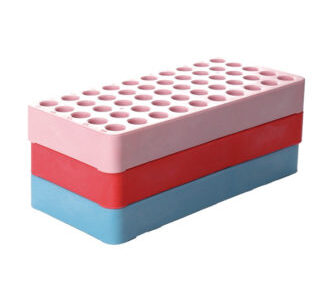 Rack per criotubi in pp dim.mm 25x208x93 per 50 tubi ml 2 Ø max mm 12 colore blu - RRTH-B50-001