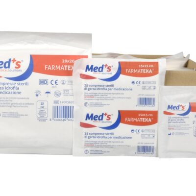Garza idrofila in cotone sterile cm 10x10 cf.100 x 25 pz. - 34765