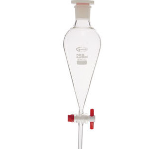 Imbuto separatore conico con rubinetto ptfe ml   50 - SFTG-050-001