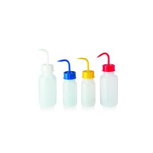 Bottiglia a spruzzetta in HDPE a collo largo con tappo colore blu ml 250 - 11363.04