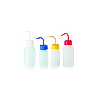 Bottiglia a spruzzetta in HDPE a collo largo con tappo colore blu ml 250 - 11363.04