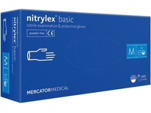 Guanti in nitrile Nitrylex Basic blù senza polvere mis.large cf.100 pz. - 21803