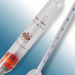 Alcolometro di precisione CEE scala 0- 10% vol. c/termometro 0+40°C ris.1°C - 0910TP010/20/-EU-ca