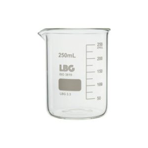 Bicchiere graduato con becco forma bassa in vetro borosilicato ml 25 - BKL3-025-001
