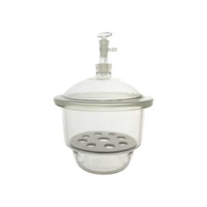 Essiccatore in vetro con coperchio rubinetto in vetro Ø mm 150 con piastra - DE02-150-002