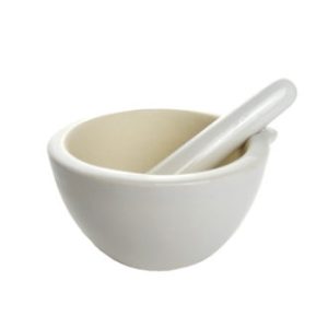 Mortaio in porcellana interno ruvido con pestello ml 60 - MORK-060-001