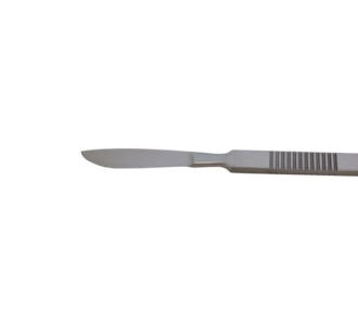 Bisturi acciaio inox riutilizzabile con due bordi curvi punta affilata mm 160 - SCAL-P02-001
