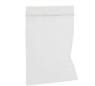 Sacchetto con chiusura a pressione in LDPE dim.mm  55x 55 cf.100 pz. BZIP-055-100