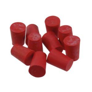 Tappo conico gomma rossa dim.mm  9x 6x16 cf.25 pz. - STOR-009-025