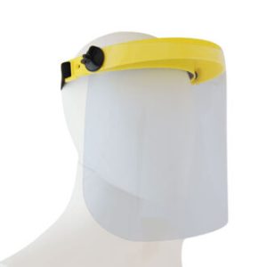 Visiera protettiva in policarbonato con fascia in gomma regolabile - FACE-001-001