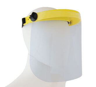 Visiera protettiva in policarbonato con fascia in gomma regolabile - FACE-001-001