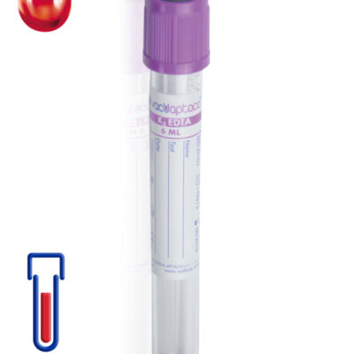 Provetta con K2 EDTA Ø mm 13x100 ml 6 tappo lavanda sterile cf.1200 - 30103