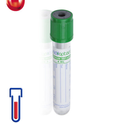 Provetta con litio eparina Ø mm 13x 75 ml 4 tappo verde cf.1200 - 30801