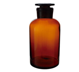 Flacone per reagenti vetro giallo bocca larga t/smerigliato ml   60 - RB04-060-012