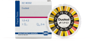 DUOTEST® Cartina indicatrice a doppia zona pH 1,0- 4,3 rotolo da 5mt x10 mm - Macherey Nagel 90302