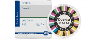 DUOTEST® Cartina indicatrice a doppia zona pH 5,0- 8,0 rotolo da 5mt x10 mm - Macherey Nagel 90304
