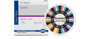 DUOTEST® Cartina indicatrice a doppia zona pH 9,5-14,0 rotolo da 5mt x10 mm - Macherey Nagel 90306