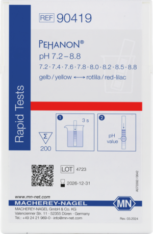 PEHANON® Cartina indicatrice ph 7,2- 8,8 cf.2X200 strisce - Macherey Nagel 90419