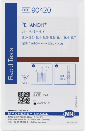 PEHANON® Cartina indicatrice ph 8,0- 9,7 cf.2X200 strisce - Macherey Nagel 90420