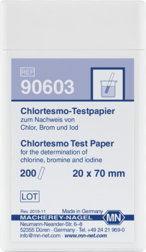 CHLOROTESMO Cartina analitica qualitativa cf.200 strisce - Macherey Nagel 90603