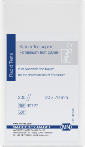 POTASSIO Cartina analitica qualitativa cf.200 strisce - Macherey Nagel 90727