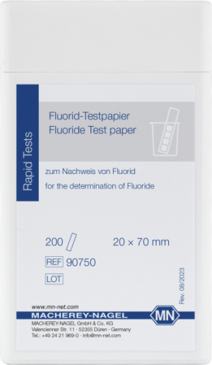 FLUORURI Cartina analitica qualitativa cf.200 strisce - Macherey Nagel 90750