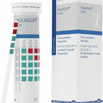 AQUADUR® Strisce analitiche per la durezza dell'acqua 5-25°d cf. 100 strisce - Macherey Nagel 91201
