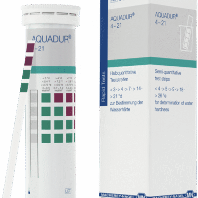 AQUADUR® Strisce analitiche per la durezza dell'acqua 4-21°d cf. 100 strisce - Macherey Nagel 91220