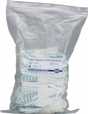 AQUADUR® Strisce analitiche per la durezza dell'acqua 5-25°d cf.5000 strisce - Macherey Nagel 91221