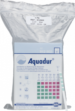 AQUADUR® Strisce analitiche per la durezza dell'acqua 5-25°d cf.3x50 strisce - Macherey Nagel 912902