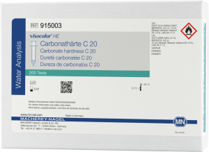 VISOCOLOR® DUREZZA CARBONATICA C20 Kit per analisi volumetriche 200 test - Macherey Nagel 915003