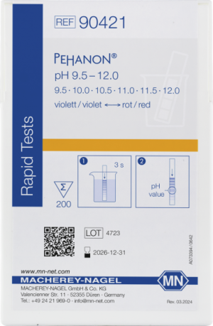 PEHANON® Cartina indicatrice ph 9,5-12,0 cf.2X200 strisce - Macherey Nagel 90421
