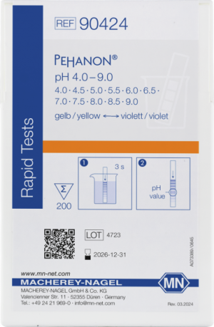 PEHANON® Cartina indicatrice ph 4,0- 9,0 cf.2X200 strisce - Macherey Nagel 90424