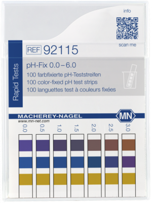PH FIX® Cartina indicatrice ph 0,0- 6,0 cf.100 strisce - Macherey Nagel 92115