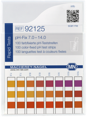 PH FIX® Cartina indicatrice ph 7,0-14,0 cf.100 strisce - Macherey Nagel 92125