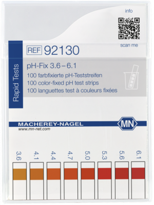 PH FIX® Cartina indicatrice ph 3,6- 6,1 cf.100 strisce - Macherey Nagel 92130