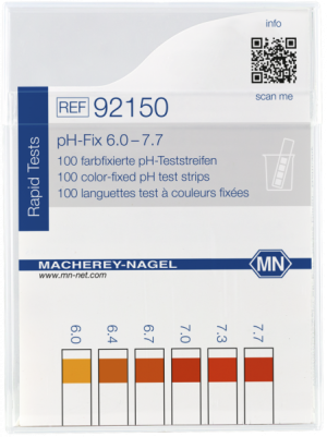PH FIX® Cartina indicatrice ph 6,0- 7,7 cf.100 strisce - Macherey Nagel 92150