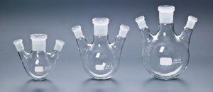 Pallone fondo tondo a 3 colli 1 NS 29/32+2 14/23 vetro borosilicato ml 100 - 1340282241