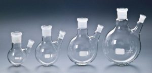 Pallone fondo tondo a 2 colli NS 29/32+14,5/23 vetro borosilicato ml 100 - 1340242241