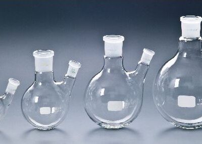 Pallone fondo tondo a 2 colli NS 29/32+14,5/23 vetro borosilicato ml  100 - 1340242241