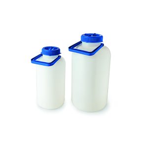 Bottiglione in HDPE collo largo a vite e maniglia senza rubinetto lt 5 - 11001