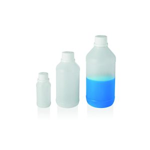 Bottiglia non graduata cilindrica in HDPE collo stretto con tappo a sigillo ml   50 cf.100 pz. - 11191