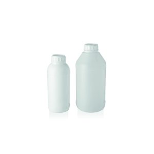 Bottiglia non graduata cilindrica in HDPE collo largo con tappo a sigillo ml 1000 cf. 20 pz. - 11196