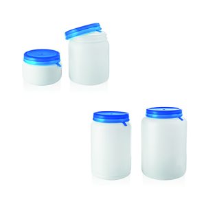 Vaso inviolabile in HDPE con tappo a pressione e sigillo a strappo ml 500 cf.170 pz. - 14181