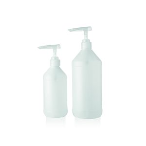 Bottiglia cilindrica in HDPE con dispenser a pressione ml 500 dim.mm Ø 70x215 cf.5 pz. - 11401