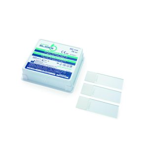Vetrino portaoggetto bordi molati 90° con banda di scrittura silanizzato mm 26x76 cf.1440 pz. - 13580